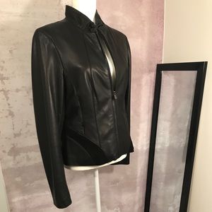 TAHARI Leather Jacket